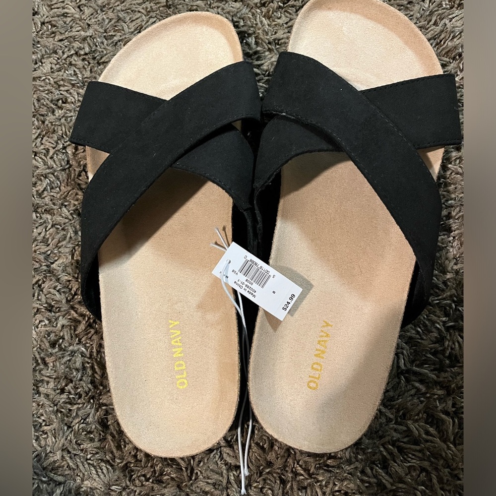 Old navy black sandals size 8